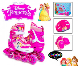 Комплект роликов Disney Princess р34-37 Все колеса светятся