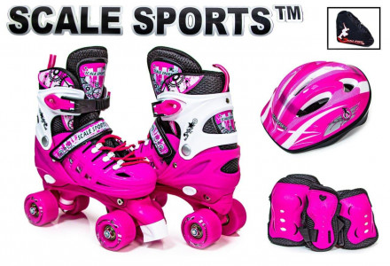 Комплект квадов Scale Sport Pink, размер 29-33
