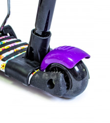 Самокат Scooter 5в1 с рисунком Фиолетовый Цветочек