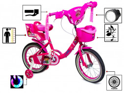 Детский велосипед Disney Girls Pink 16 с музыкой и светом