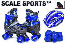 Комплект квадов Scale Sport Синий, размер 34-37