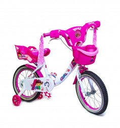 Дитячий велосипед Disney Girls Pink White 16 з музикою та світлом