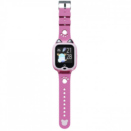 Дитячий водонепроникний GPS годинник MYOX MX-58GW (4G) рожевий з відеодзвінком 