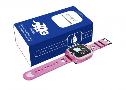 Дитячий водонепроникний GPS годинник MYOX MX-58GW (4G) рожевий з відеодзвінком 