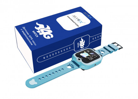Дитячий водонепроникний GPS годинник MYOX MX-58BW (4G) блакитний з відеодзвінком 