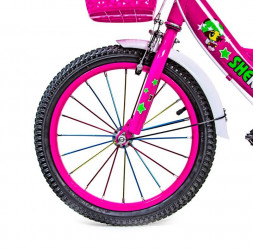Велосипед 16 &quot;SHENGDA&quot; Pink T18, Ручной и Дисковый Тормоз