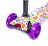 Детский самокат MAXI Violet Flowers Светящиеся фиолетовые колеса