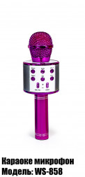 Бездротовий мікрофон-караоке WSTER WS-858 Рожевий