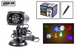 Новорічний вуличний лазерний проектор 4 кольори X-Laser+LED XX-MIX-1012