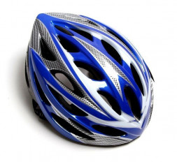 Шлем велосипедный с регулировкой. Синий цвет.
