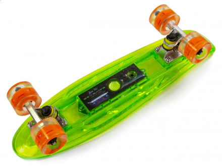 Penny &amp;quot;Fish Skateboard Original&amp;quot; Green Музична дека, що світиться.