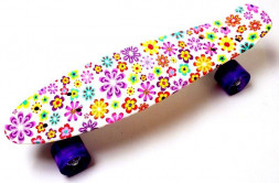 Penny Board &quot;Violet Flowers&quot; Светящиеся колеса