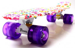 Penny Board &quot;Violet Flowers&quot; Светящиеся колеса