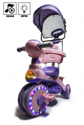 Велосипед F01 С Родительской Ручкой Фиолетовый